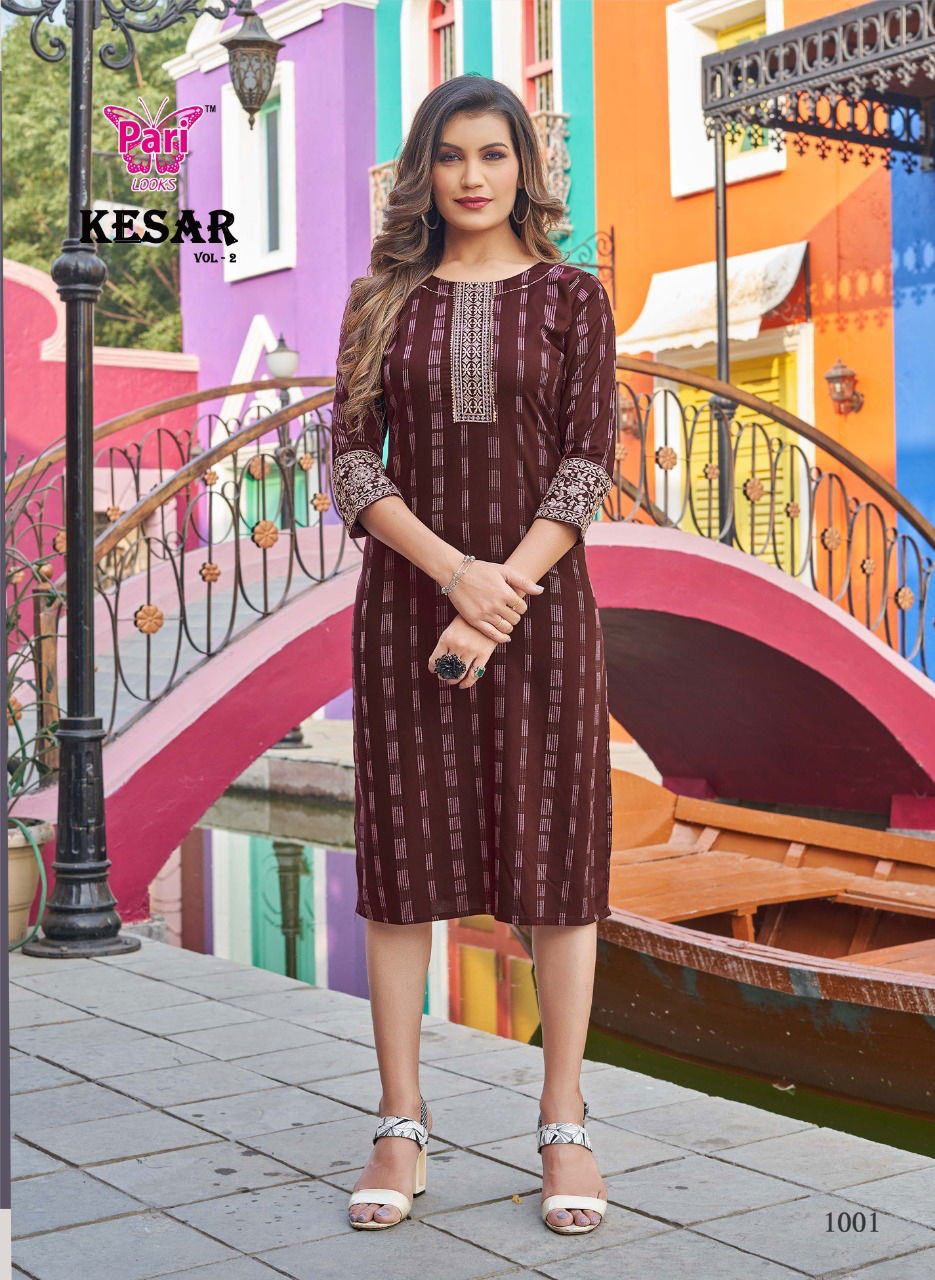 Pari Kesar 2 Fancy Ethnic Wear Wholesale Designer Kurtis